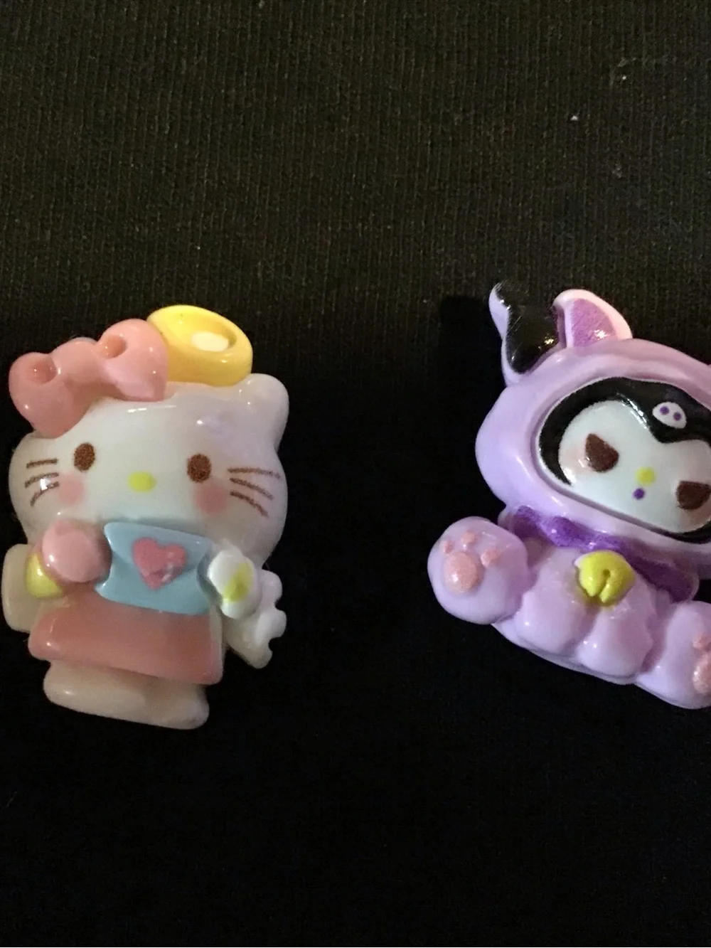Cute Pink & Purple Cat Character Resin mini magnet set - Set of 4